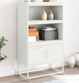 VidaXL Hoge kast 68,5x38,5x123,5 cm staal wit