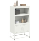 VidaXL Hoge kast 68,5x38,5x123,5 cm staal wit
