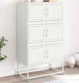 VidaXL Dressoir 68,5x38,5x123,5 cm staal wit