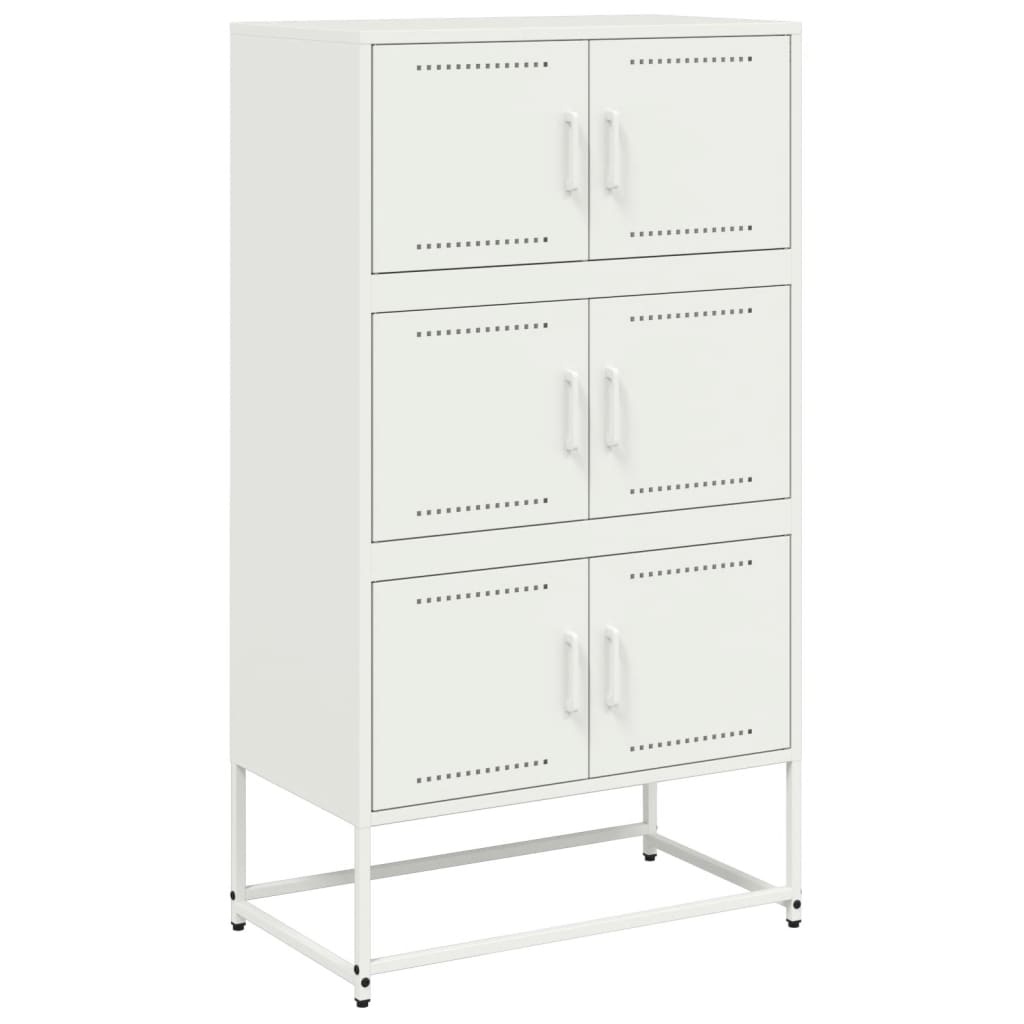 VidaXL Dressoir 68,5x38,5x123,5 cm staal wit