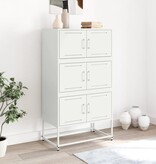 VidaXL Dressoir 68,5x38,5x123,5 cm staal wit