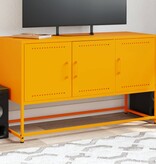 VidaXL Tv-meubel 100,5x39x60,5 cm staal mosterdgeel