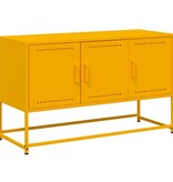 VidaXL Tv-meubel 100,5x39x60,5 cm staal mosterdgeel