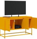 VidaXL Tv-meubel 100,5x39x60,5 cm staal mosterdgeel