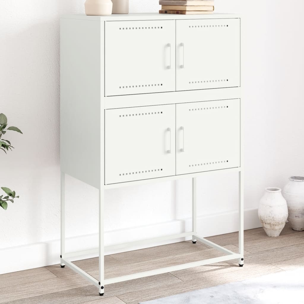 VidaXL Dressoir 68,5x38,5x107 cm staal wit