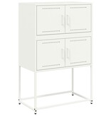 VidaXL Dressoir 68,5x38,5x107 cm staal wit