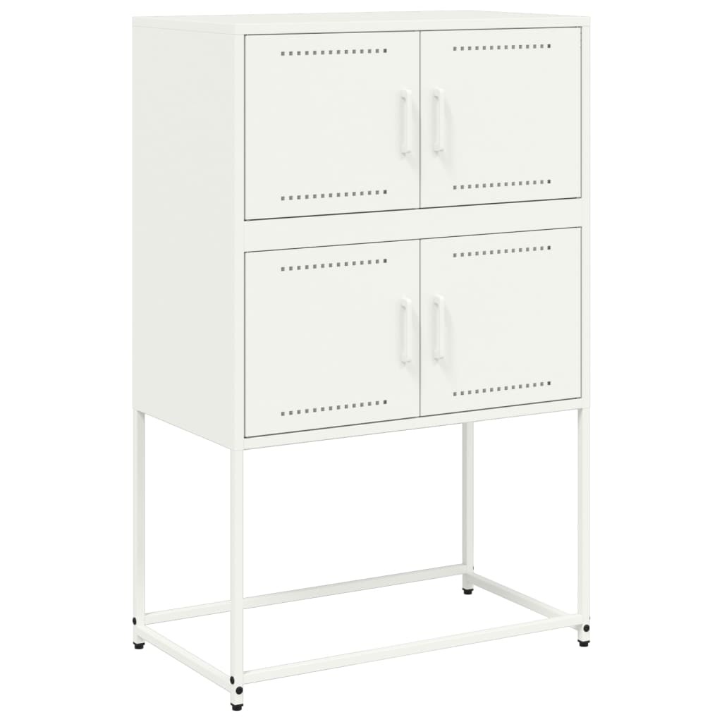 VidaXL Dressoir 68,5x38,5x107 cm staal wit