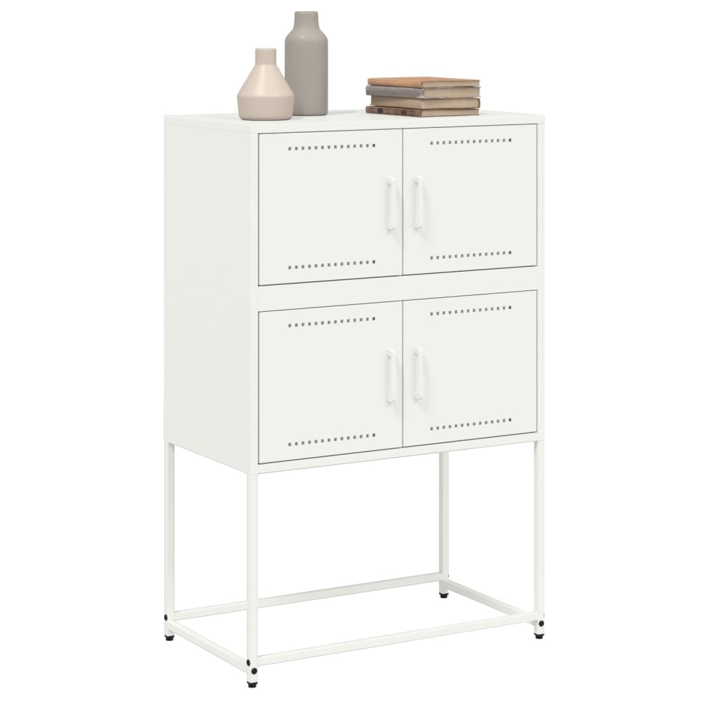 VidaXL Dressoir 68,5x38,5x107 cm staal wit