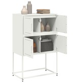 VidaXL Dressoir 68,5x38,5x107 cm staal wit