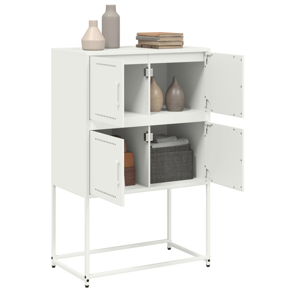 VidaXL Dressoir 68,5x38,5x107 cm staal wit
