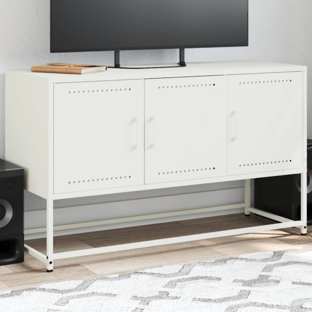 VidaXL Tv-meubel 100,5x39x60,5 cm staal wit