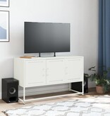 VidaXL Tv-meubel 100,5x39x60,5 cm staal wit