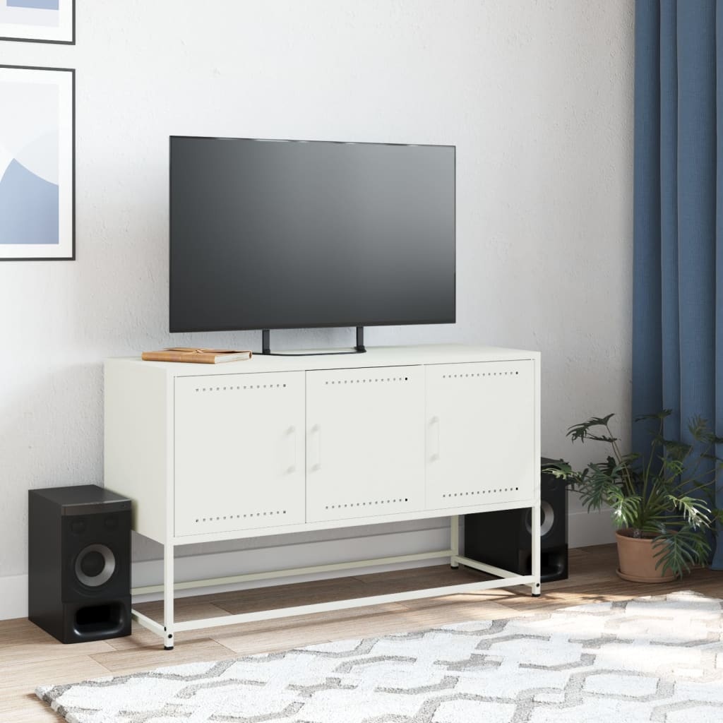 VidaXL Tv-meubel 100,5x39x60,5 cm staal wit