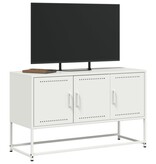 VidaXL Tv-meubel 100,5x39x60,5 cm staal wit