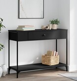 VidaXL Wandtafel 100x34,5x75 cm bewerkt hout zwart