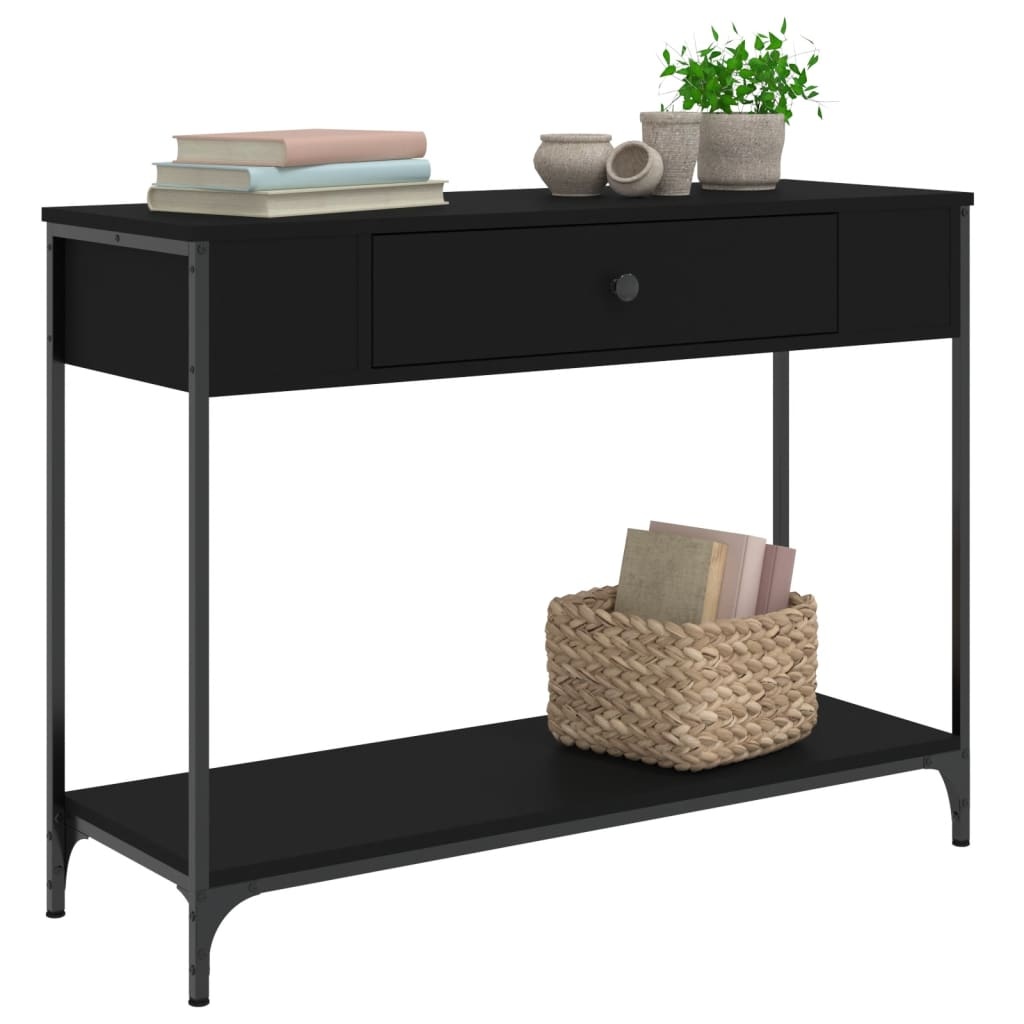 VidaXL Wandtafel 100x34,5x75 cm bewerkt hout zwart