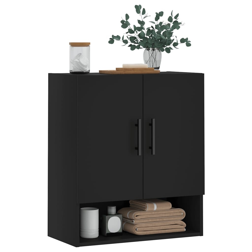 VidaXL Wandkast 60x31x70 cm bewerkt hout zwart