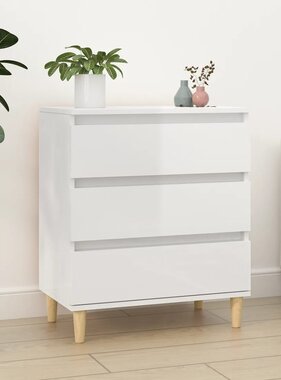 VidaXL Dressoir 60x35x70 cm bewerkt hout hoogglans wit
