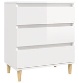 VidaXL Dressoir 60x35x70 cm bewerkt hout hoogglans wit
