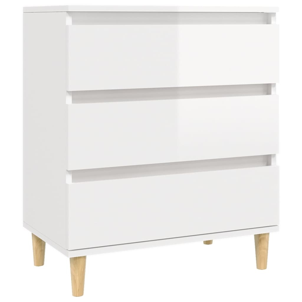 VidaXL Dressoir 60x35x70 cm bewerkt hout hoogglans wit
