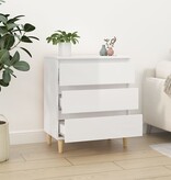 VidaXL Dressoir 60x35x70 cm bewerkt hout hoogglans wit