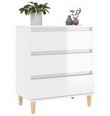 VidaXL Dressoir 60x35x70 cm bewerkt hout hoogglans wit
