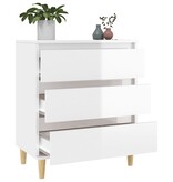 VidaXL Dressoir 60x35x70 cm bewerkt hout hoogglans wit