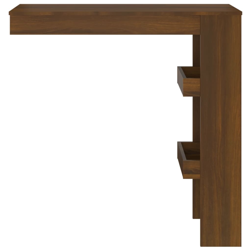 VidaXL Bartafel wandgemonteerd 102x45x103,5 cm bewerkt hout bruineiken