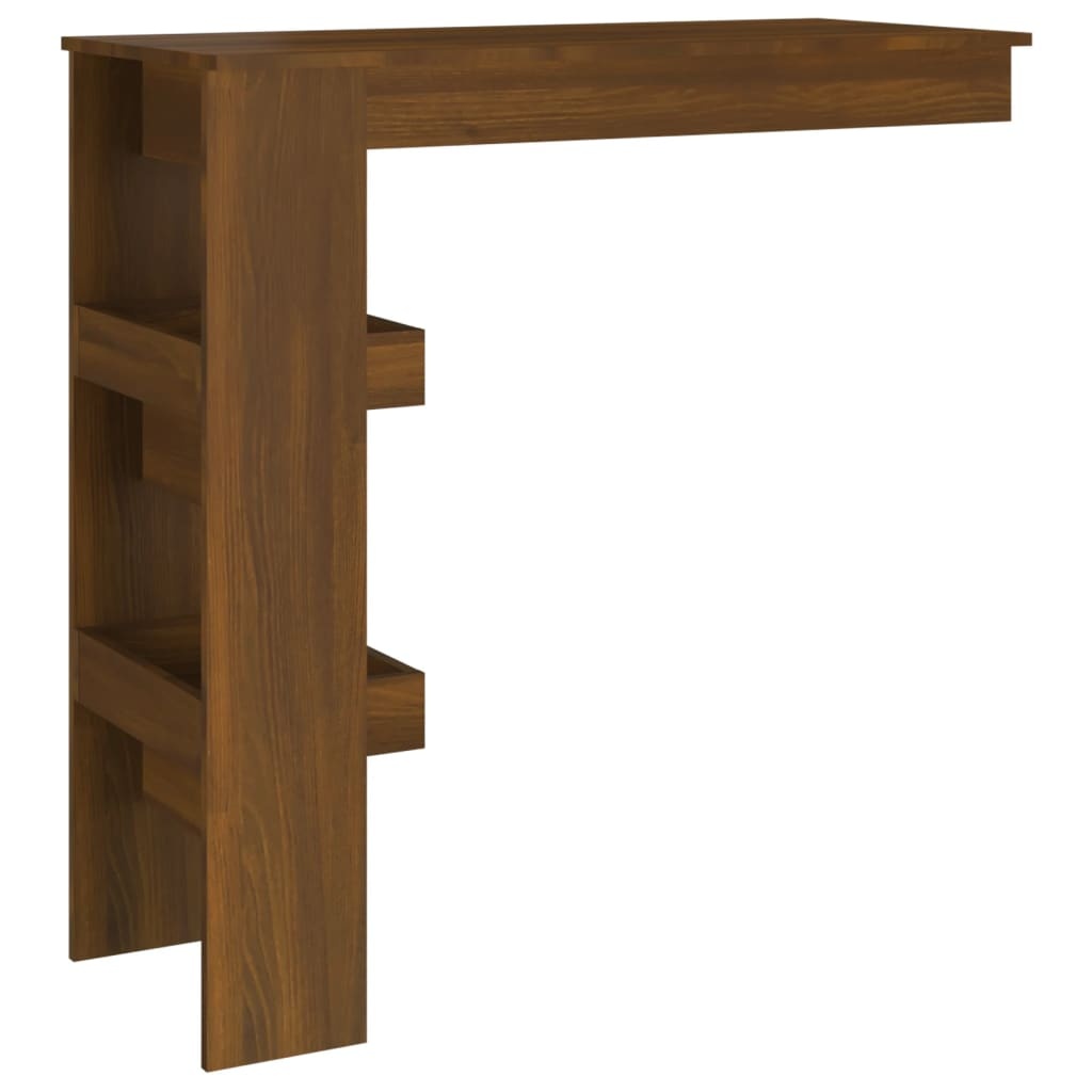 VidaXL Bartafel wandgemonteerd 102x45x103,5 cm bewerkt hout bruineiken
