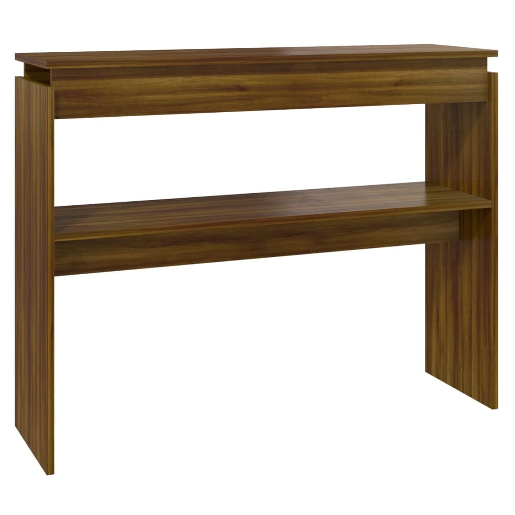 VidaXL Wandtafel 102x30x80 cm bewerkt hout bruin eikenkleur