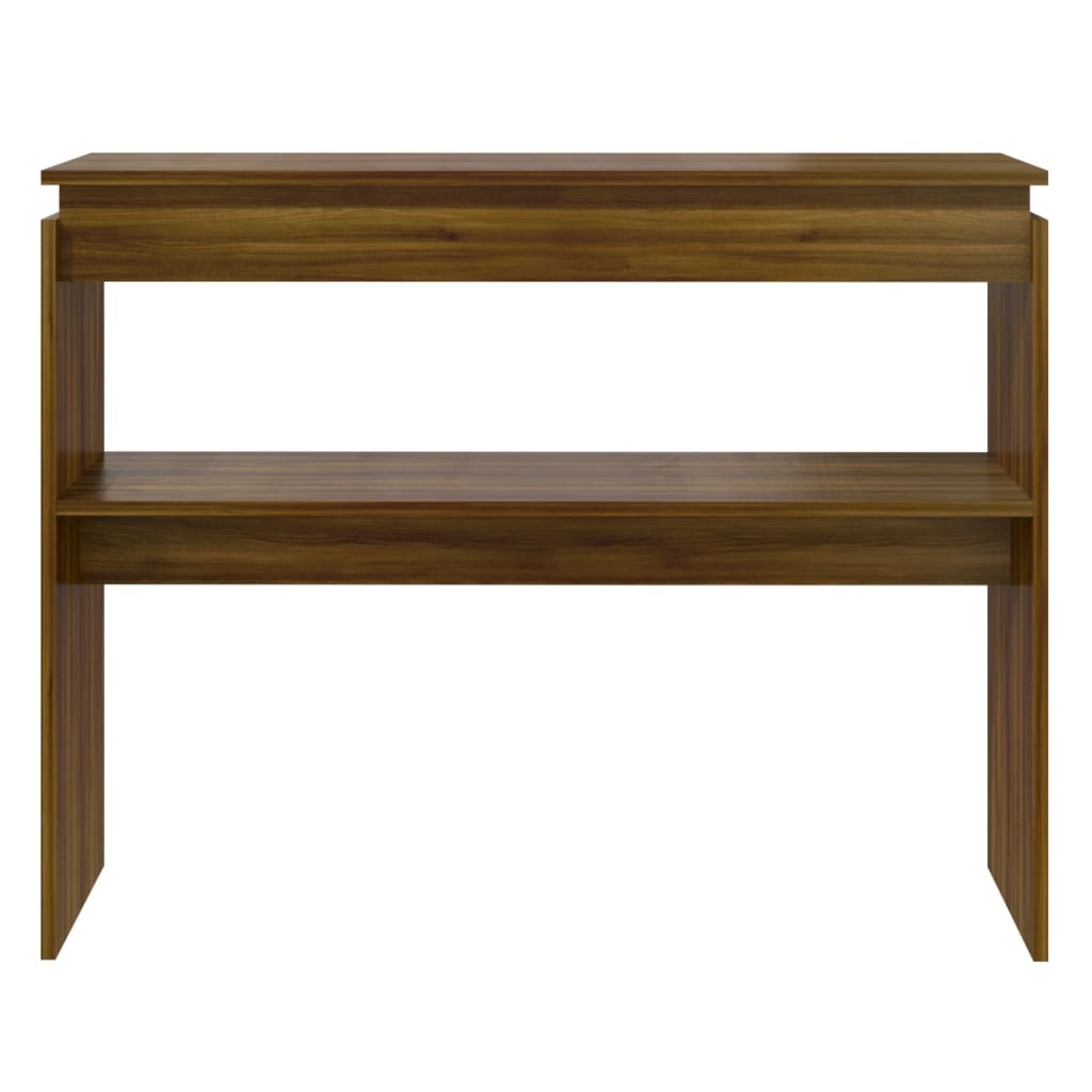 VidaXL Wandtafel 102x30x80 cm bewerkt hout bruin eikenkleur