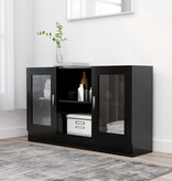 VidaXL Vitrinekast 120x30,5x70 cm bewerkt hout zwart