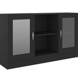 VidaXL Vitrinekast 120x30,5x70 cm bewerkt hout zwart