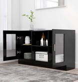 VidaXL Vitrinekast 120x30,5x70 cm bewerkt hout zwart