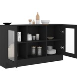 VidaXL Vitrinekast 120x30,5x70 cm bewerkt hout zwart