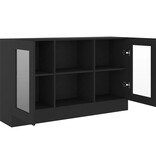 VidaXL Vitrinekast 120x30,5x70 cm bewerkt hout zwart