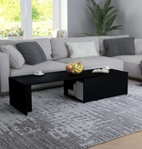 VidaXL Salontafel 150x50x35 cm bewerkt hout zwart