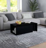 VidaXL Salontafel 150x50x35 cm bewerkt hout zwart