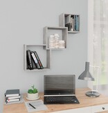 VidaXL Wandschappen kubus 68x15x68 cm bewerkt hout betongrijs