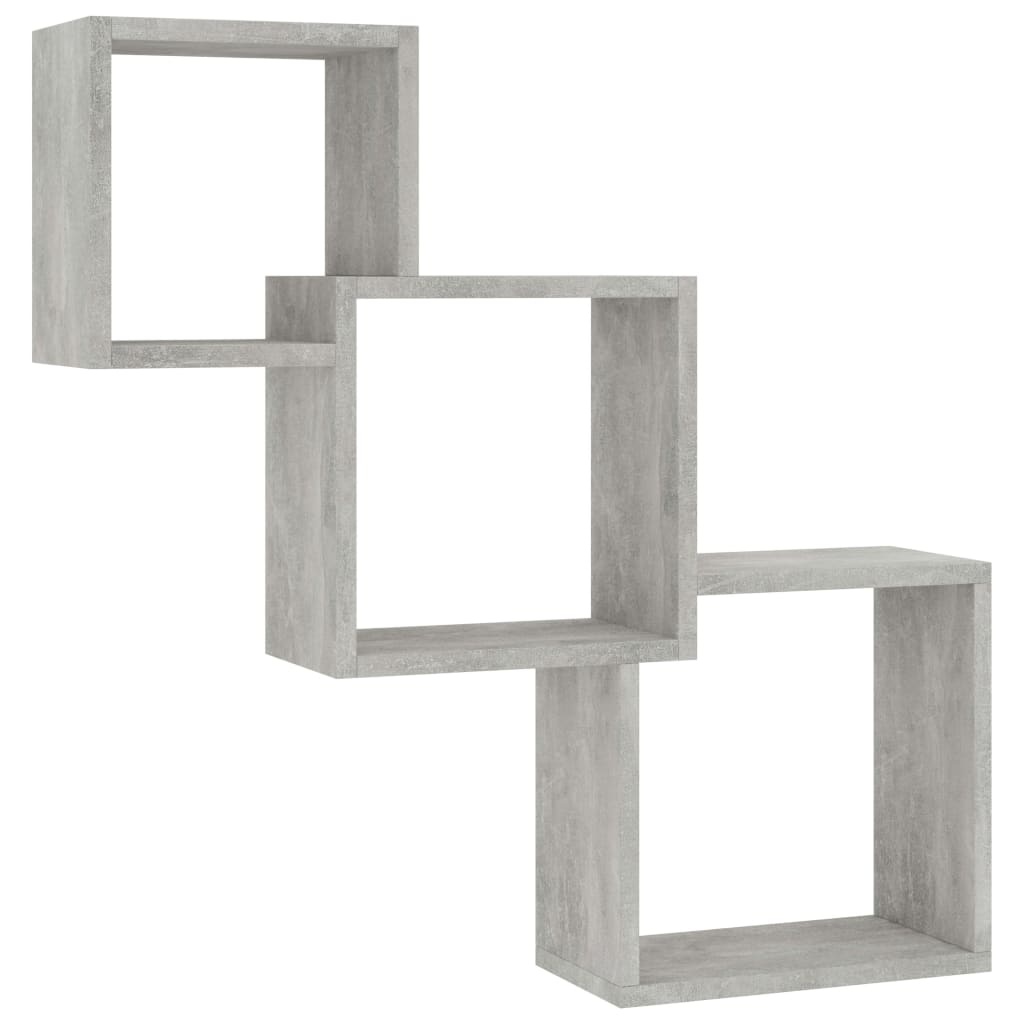 VidaXL Wandschappen kubus 68x15x68 cm bewerkt hout betongrijs