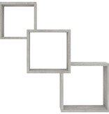 VidaXL Wandschappen kubus 68x15x68 cm bewerkt hout betongrijs
