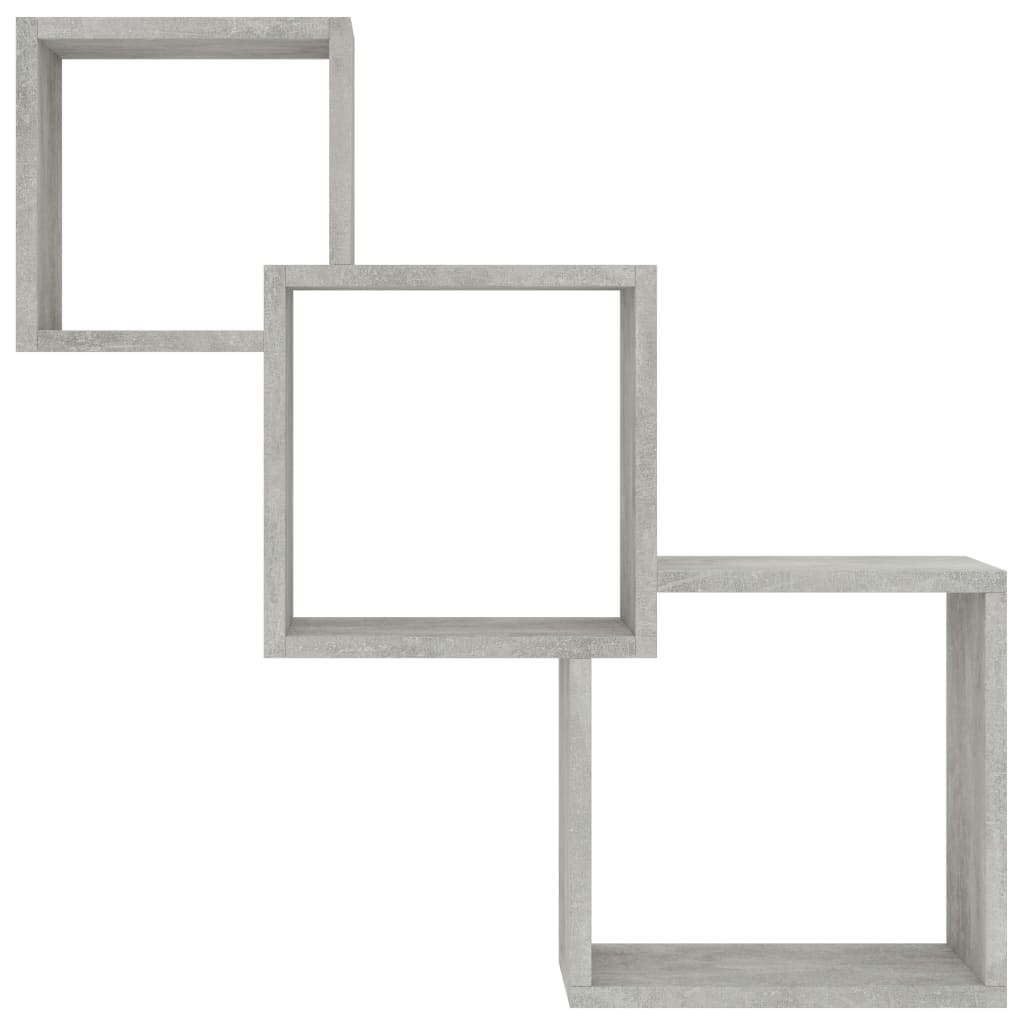 VidaXL Wandschappen kubus 68x15x68 cm bewerkt hout betongrijs