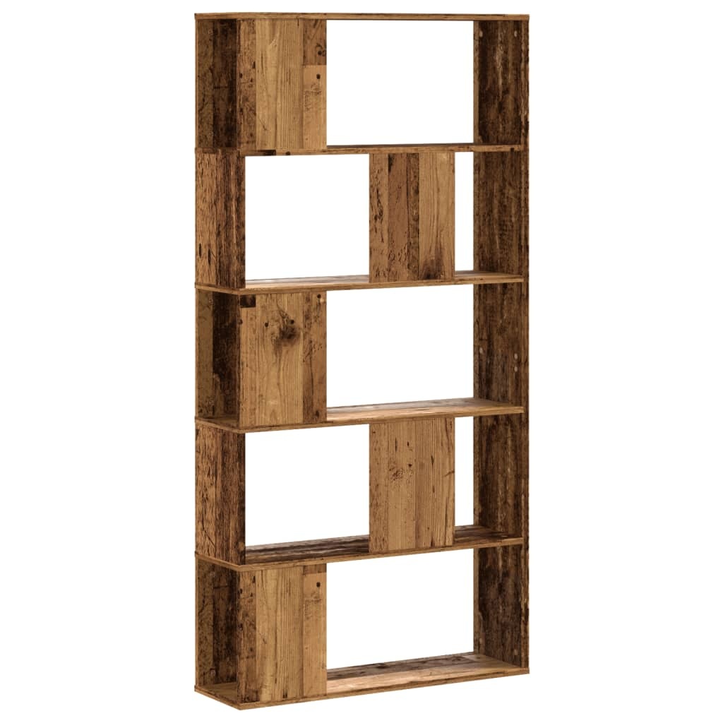 VidaXL Boekenkast 5-laags 80,5x23,5x162,5 cm bewerkt hout oud hout