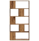 VidaXL Boekenkast 5-laags 80,5x23,5x162,5 cm bewerkt hout oud hout