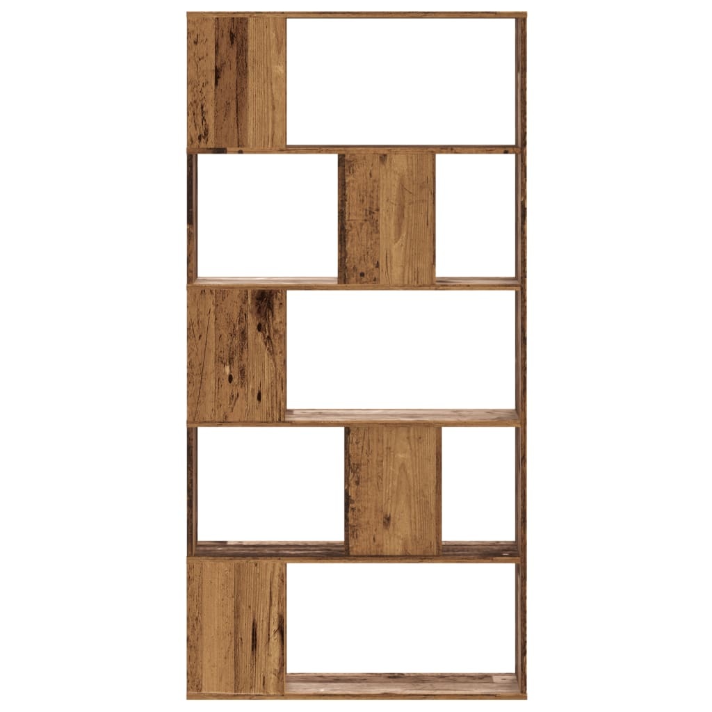 VidaXL Boekenkast 5-laags 80,5x23,5x162,5 cm bewerkt hout oud hout