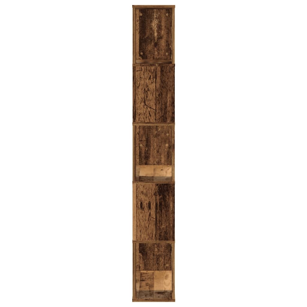 VidaXL Boekenkast 5-laags 80,5x23,5x162,5 cm bewerkt hout oud hout