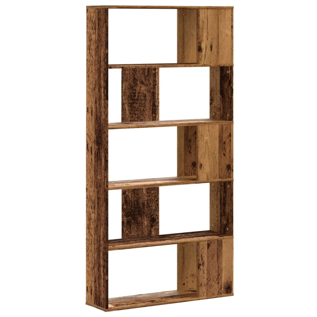VidaXL Boekenkast 5-laags 80,5x23,5x162,5 cm bewerkt hout oud hout