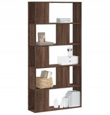 VidaXL Boekenkast 5-laags 80,5x23,5x162,5 cm hout bruin eikenkleurig