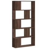 VidaXL Boekenkast 5-laags 80,5x23,5x162,5 cm hout bruin eikenkleurig