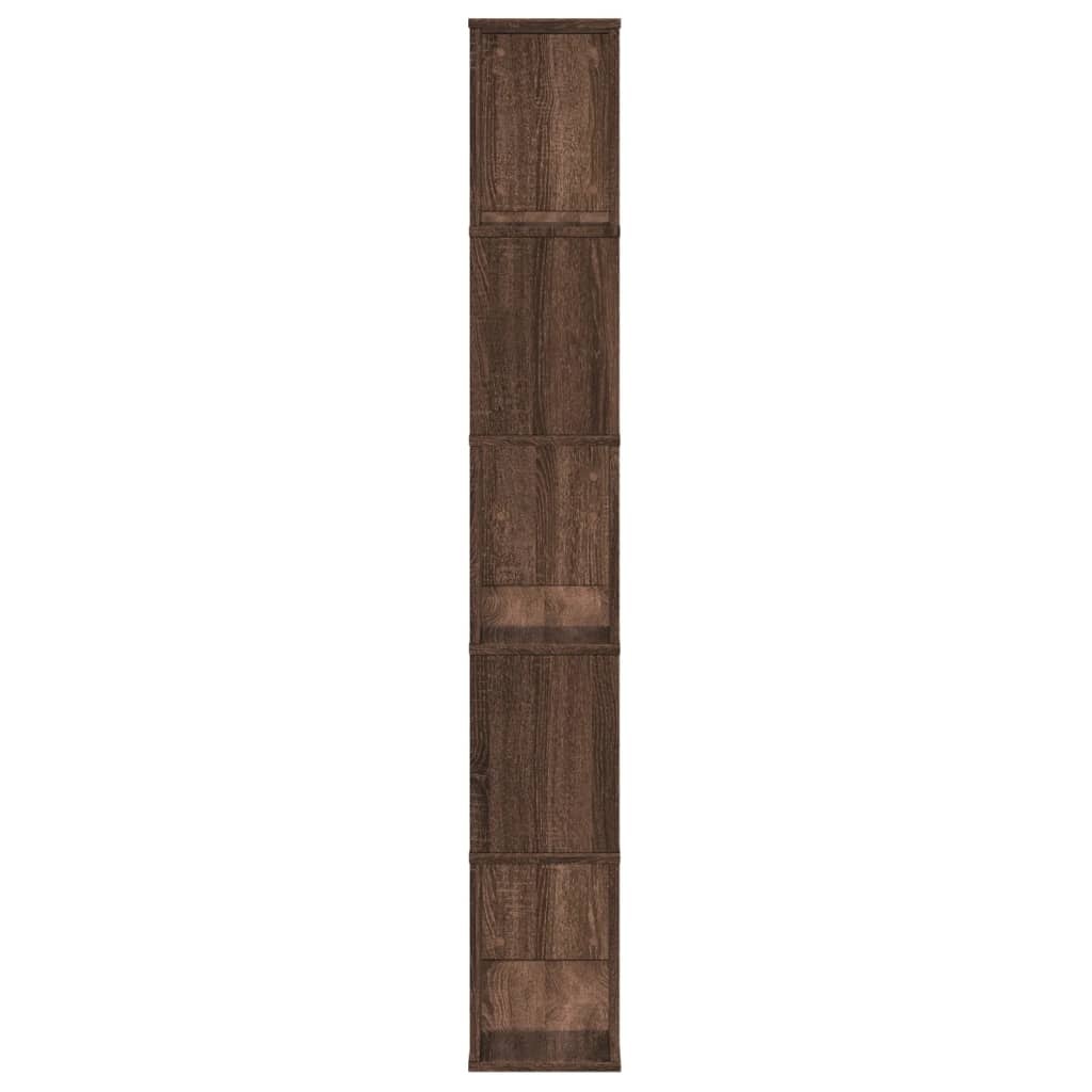 VidaXL Boekenkast 5-laags 80,5x23,5x162,5 cm hout bruin eikenkleurig